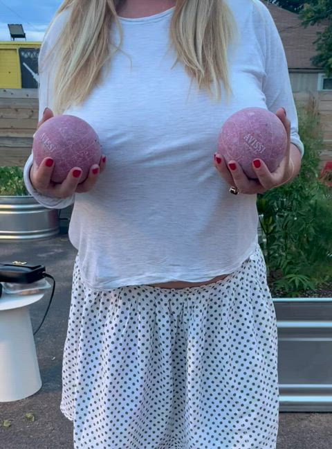 You can bet your bocce balls my nipples are always hard 😘
