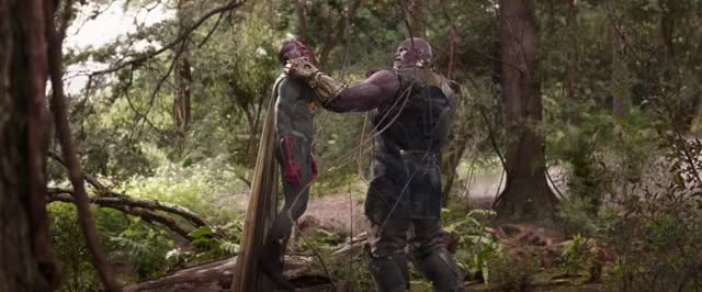 Thanos gives Vision a helping hand