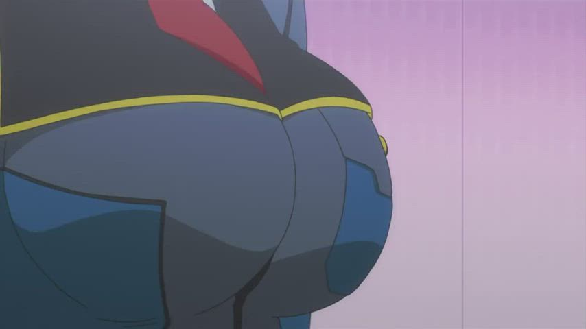 anime big tits bouncing tits uniform gif