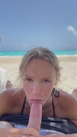 Beach Blowjob Emma Hix gif