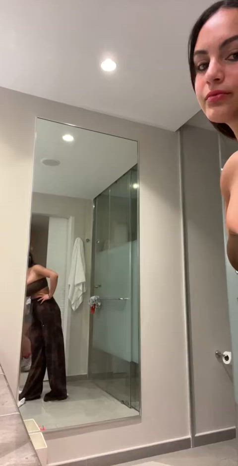 big tits mirror tits gif