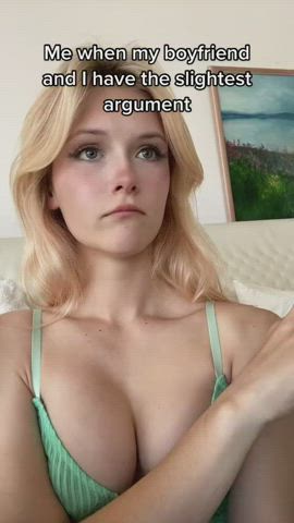 big tits blonde bra cleavage lingerie model teen tiktok underwear gif