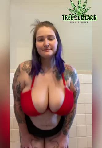 bbw bouncing tits huge tits gif