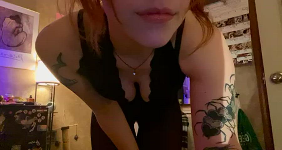 ass cute goth redhead tattoo tights gif