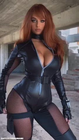 big tits boobs bouncing tits cleavage compilation cosplay dress sfw tiktok gif