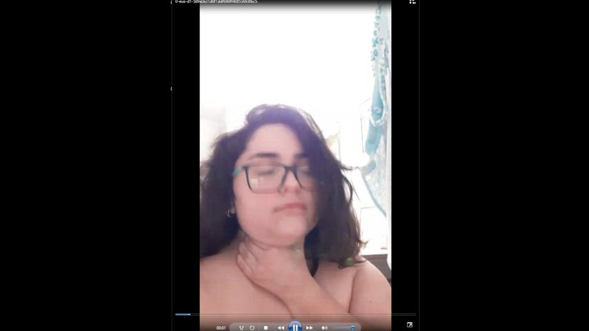 choking glasses naked pawg selfie gif