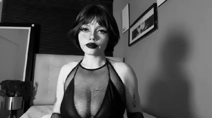 big tits boobs goth latina lingerie sensual smile teen tits gif