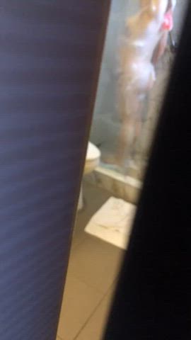 Booty Exposed Hidden Cam Hidden Camera Hotel Hotwife Shower Voyeur Wife gif