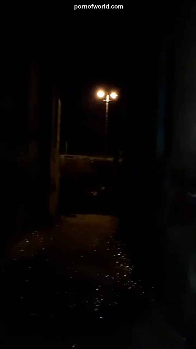 Deep blowjob on the night street