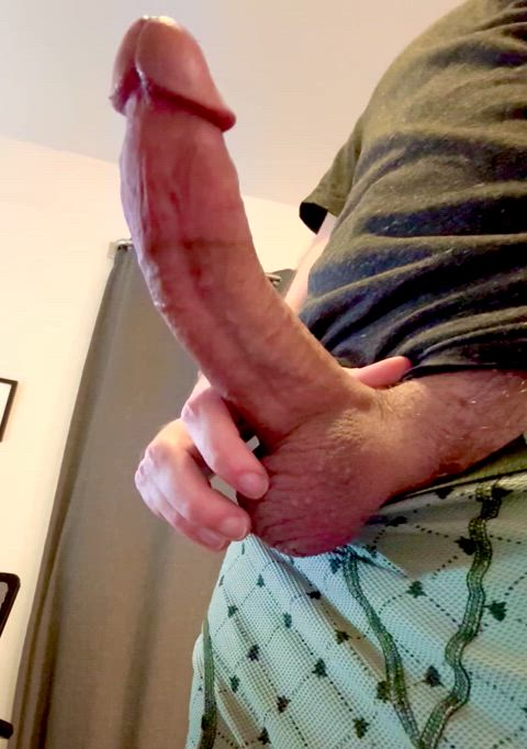 Up late on Friday night playing with my thick cock