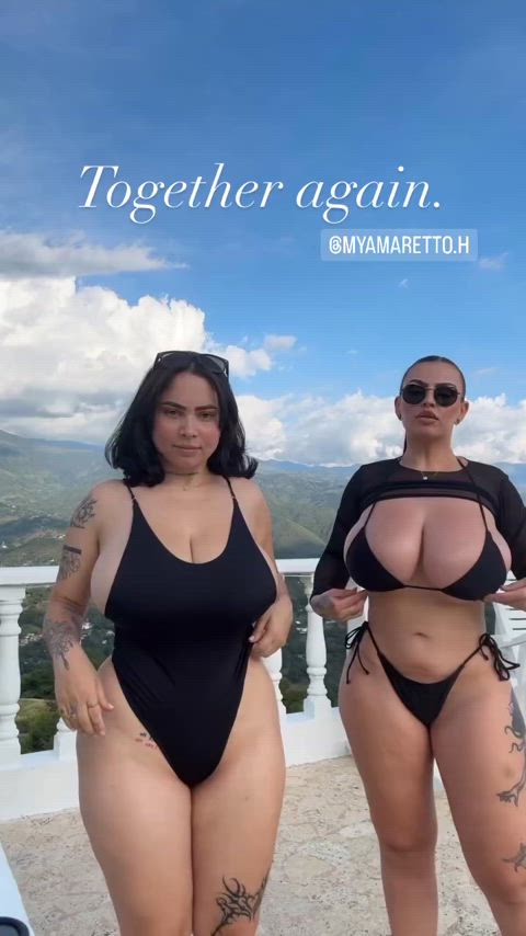 bikini huge tits swimsuit thick gif
