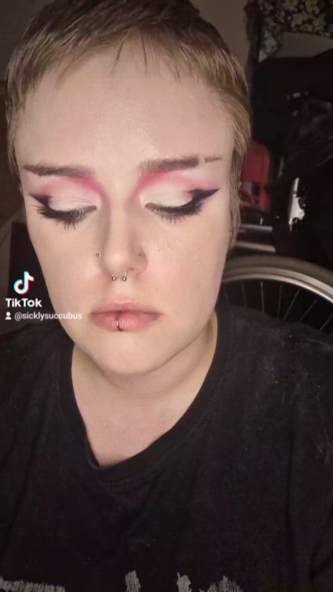 bbw goth makeup pierced sfw short hair slut solo tiktok white girl goth-girls hot-girls-with-tattoos