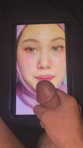 Asian Cumshot Edging Hijab Malaysian Muslim Precum Teen Tribute gif