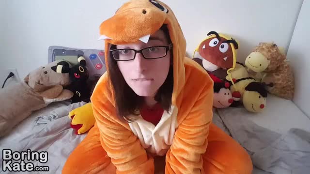 16. Playing in front of my daddy in my Charmander kigu.a