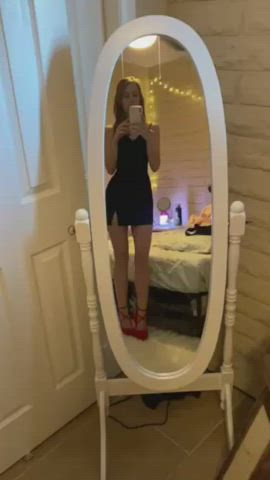 cute dress high heels dykes gif