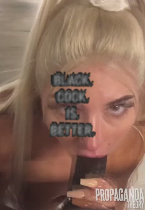 bbc big dick blonde blowjob humiliation public sissy sloppy two hands white girl