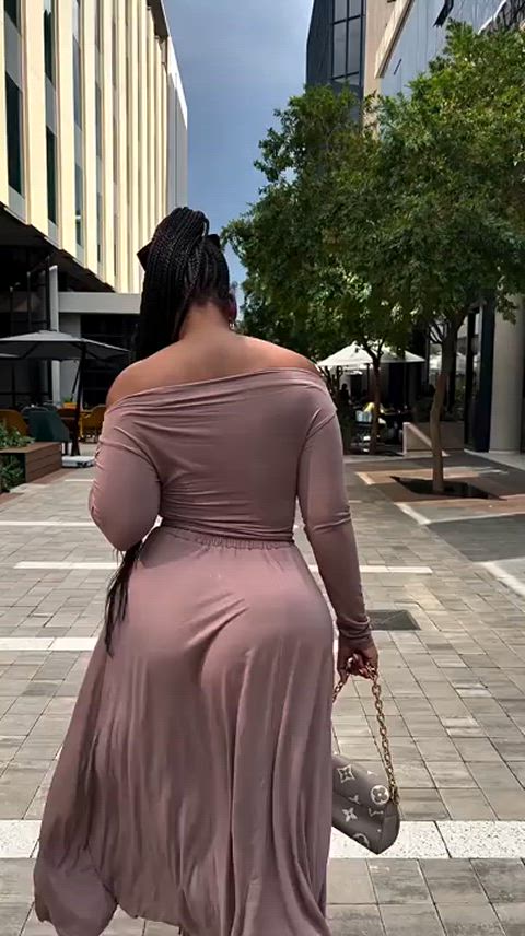 ass booty bubble butt candid dress walking badonkadonk gif