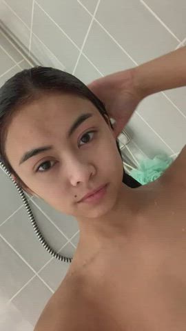asian braces shower gif