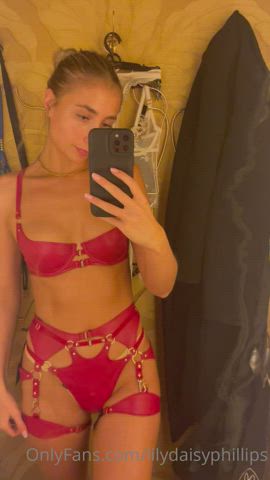 blonde lingerie onlyfans gif