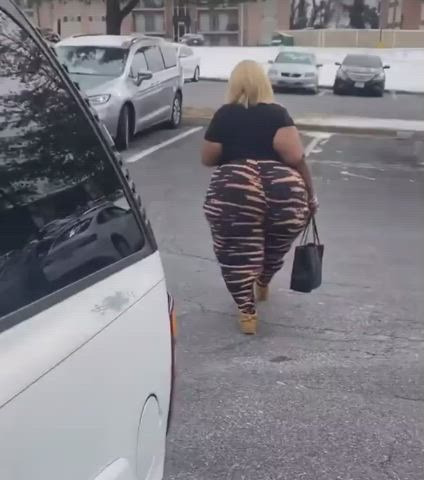 Ass Big Ass Candid Ebony Intense Jiggling Leggings Monster Girl SSBBW gif