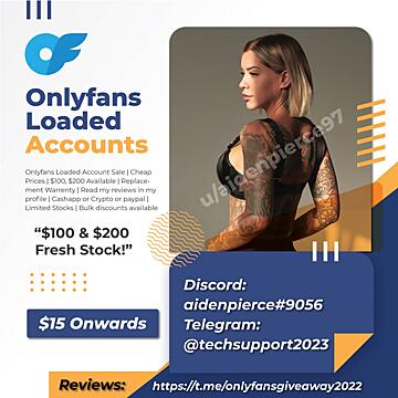 Onlyfans Loaded Accounts with $100 &amp; $200 Balance HQ Accounts | From $15