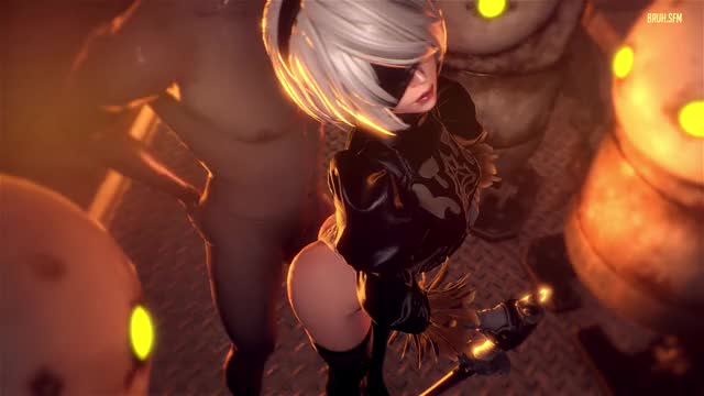 YoRHa 2B, From Behind, Black