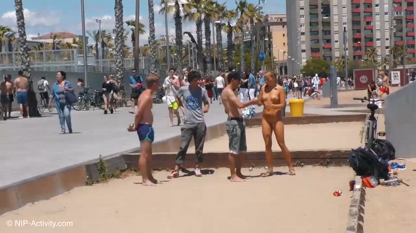 beach exhibitionist public gif