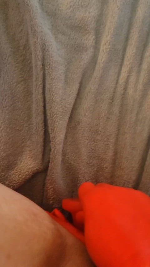 Making myself cum in my red latex