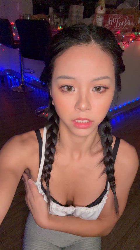 ahegao amateur asian babe cleavage cute onlyfans petite tease tits amateur-girls