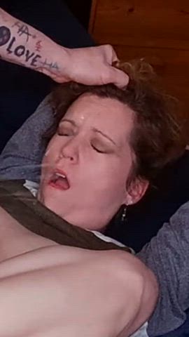 amateur cum cumshot cute facial homemade hotwife milf gif