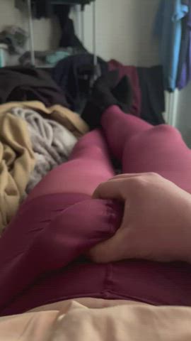 crossdressing edging pantyhose gif