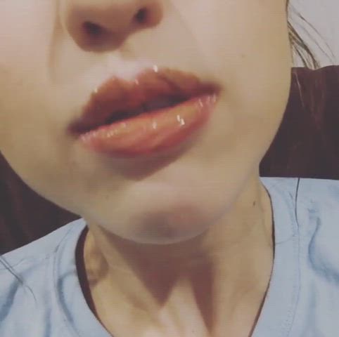 asmr close up lips seducing sensual sexy tongue tongue fetish gif