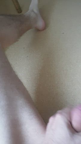 cumshot hairy cock male masturbation uncut gif