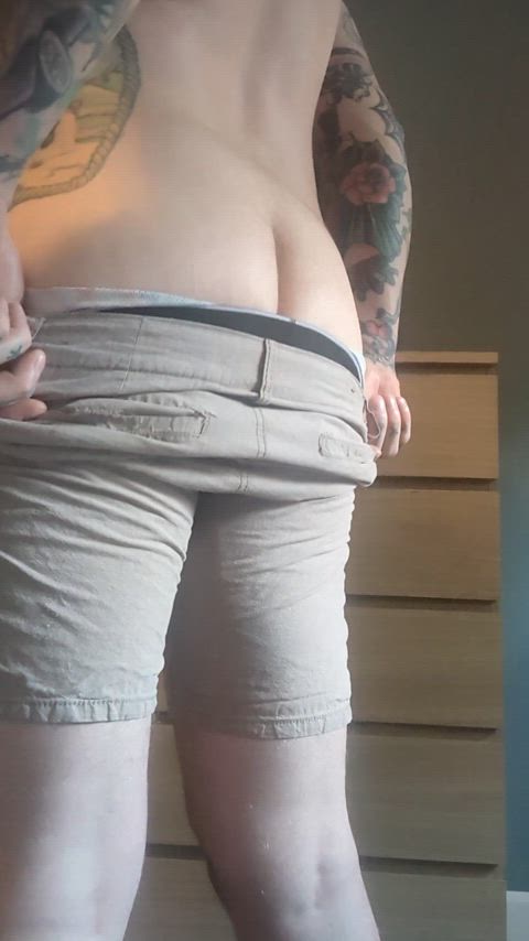 ass male shorts squeezing tight gif