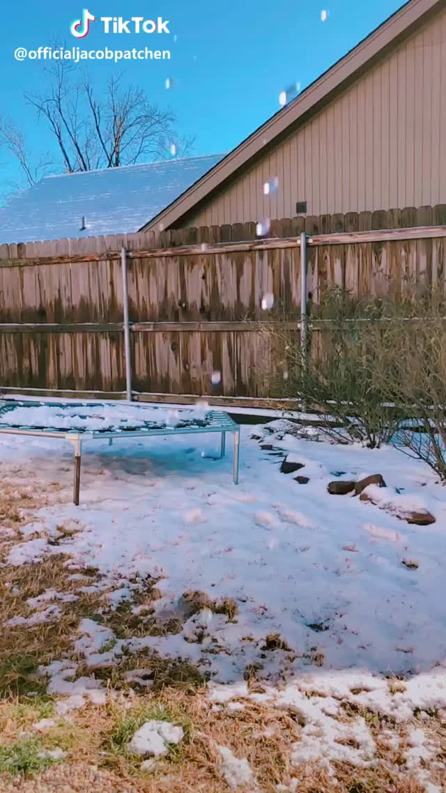 The Tramp was So Slippery?? || IG - @ jacob.patchen ||? #foryoupage #snow #flip #backflip