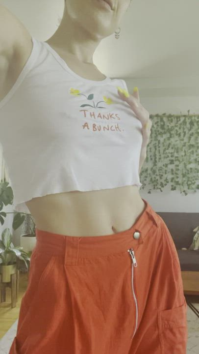 Braless Nipple Piercing Titty Drop gif