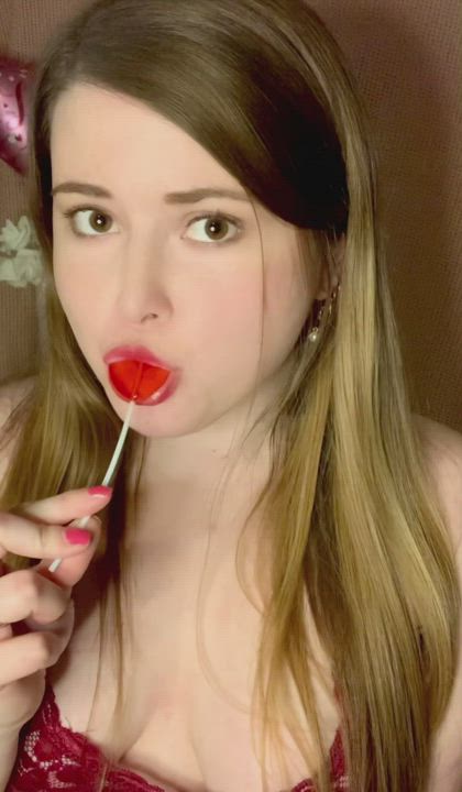 Daddy gave me a lollipop for being so good today ❤️🍭❤️