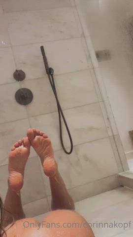 bathroom feet shower gif