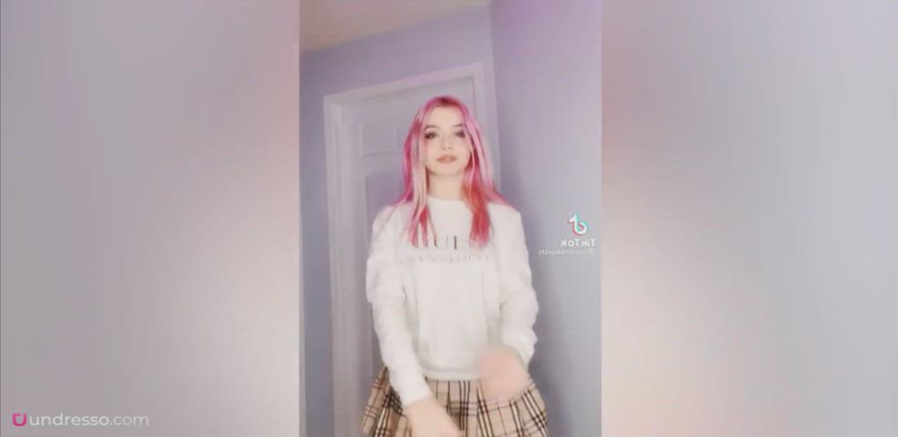 Ahegao Babe Barely Legal Blonde Blowjob Cumshot Facial PMV TikTok gif