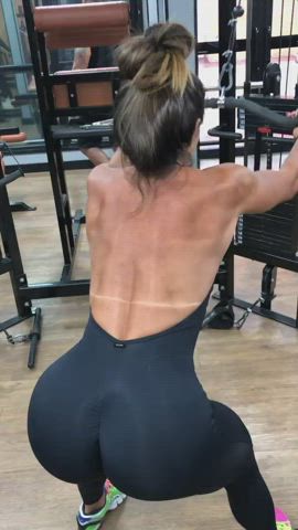 Ass Fitness Muscular Girl gif