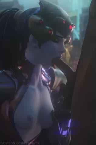 Widowmaker deepthroats BBC