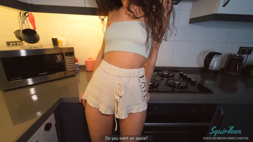 foreplay kitchen tease teasing gif