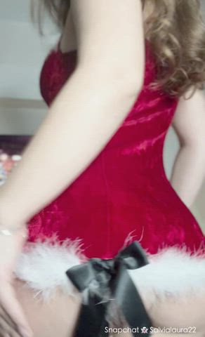 ass christmas flashing lingerie nsfw strip striptease tease teasing teen gif