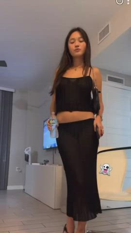 asian celebrity model see through clothing gif