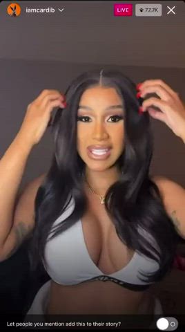 Big Tits Cardi B Celebrity Cleavage Ebony gif