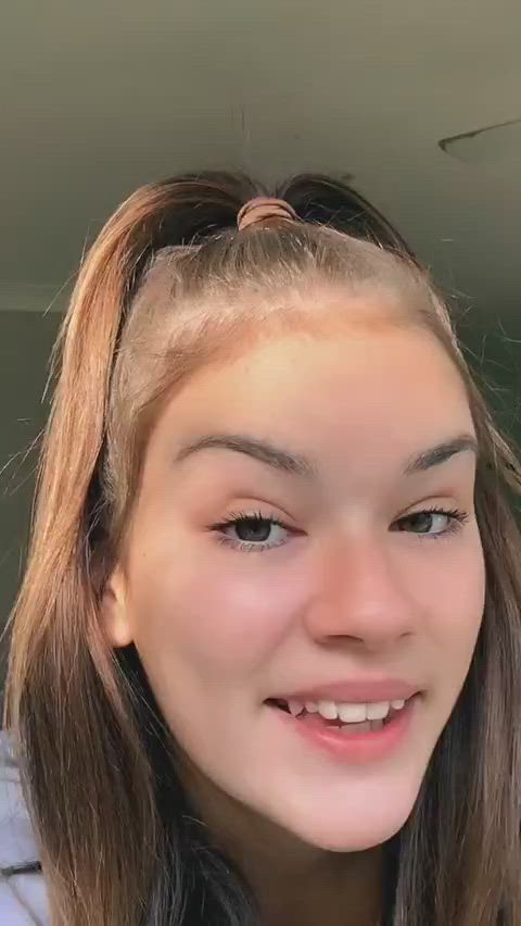 brunette dancing homemade teen tiktok gif