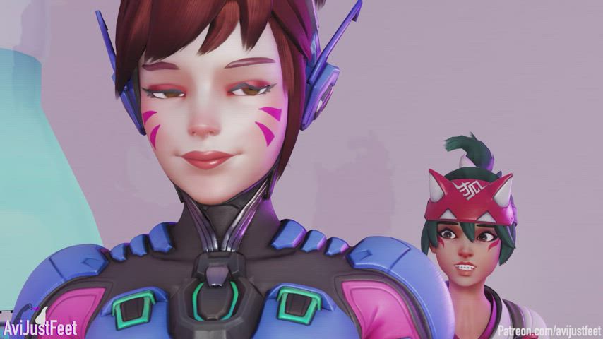 Kiriko Tickled by DVa - Overwatch 2 Tickling part 01