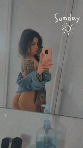 Big Ass Curly Hair Curvy Latina Tattoo gif