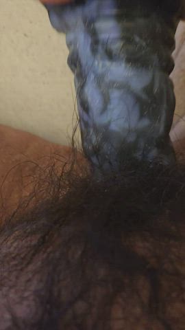 bad dragon hairy pussy masturbating gif