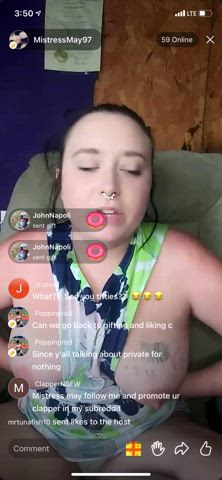 Titty flash on live